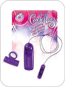 Cuddles Vib. Cock Ring & Clit Bumper Purp.