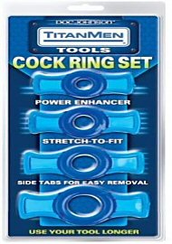 Titanmen Cock Ring Set Blue (119183.4)