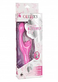 Butterfly Kiss Silicone Vibrator With Clitoral Stimulator Pink (135691.5)