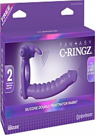 Fantasy C-Ringz Silicone Double Penetrator Rabbit Vibrator
